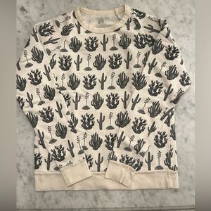 Winter Water Factory Organic Cotton Cactus Print Sweatshirt